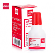 得力（deli） 印油 原子印章印油 快干印油 印泥油 财务办公印台印泥 9874快干清洁印泥油(红)(瓶)