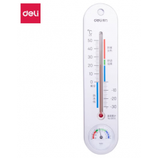 得力(deli)经典挂壁式温度计 个性化提示温湿度计 办公用品 9013 lgh