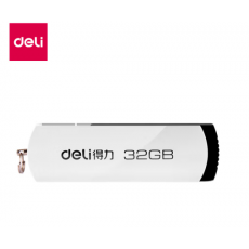 得力（deli）U盘32G 金属旋转头优盘 高速读写时尚小巧便携U移动存储盘 3753